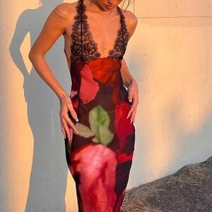 Vibrant Floral Maxi Dress